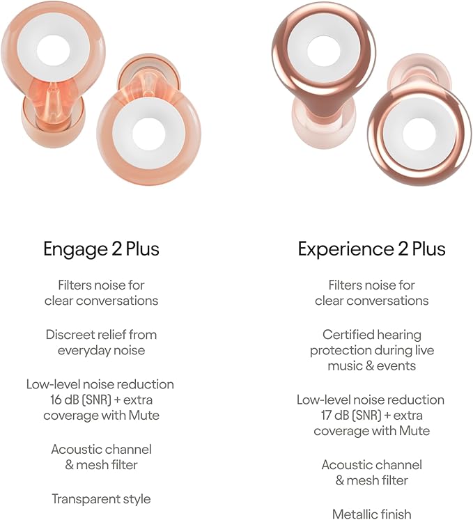 Loop Earplugs Social Plus Link Bundle (2-Pack) – Engage 2 Plus + Loop Experience 2 Plus + Link | Reusable Ear Plugs for Focus, Noise Sensitivity, Music, Parenting & More | 16dB/18 dB Noise Reduction