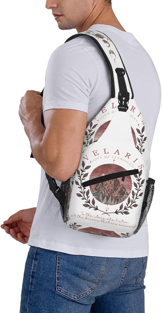 Velaris City Of Starlight Crossbody Bag Trendy Sling Bag Bakpack Casual Chest Bags Daypack For Hiking Walking Travel Running(2)