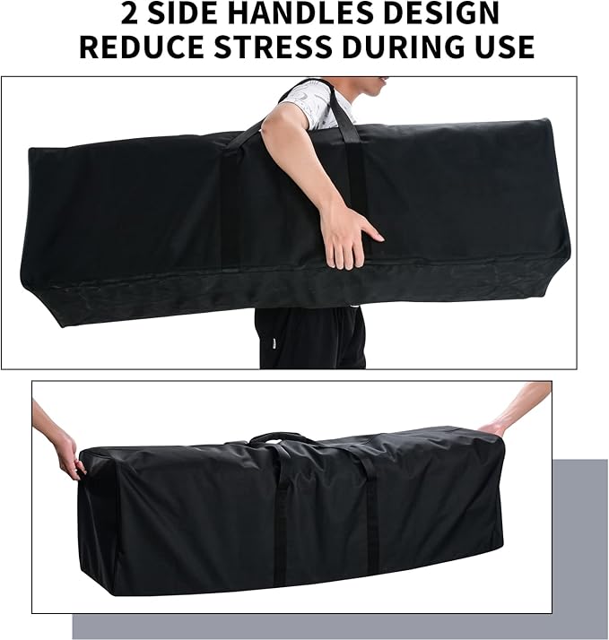 Urbanstand 52 Inch Large Duffle Bag for Travel Camping Sport Equipment Storage Bag with 2-way Lockable Zippers (Black)