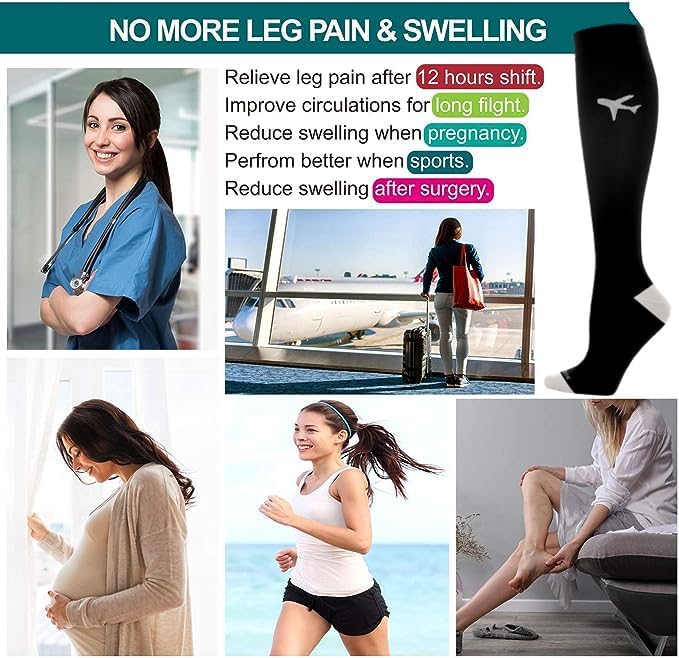 LEVSOX Compression Socks Women and Men, 20-30mmHg, Best for Nurses, Travel, Pregnancy