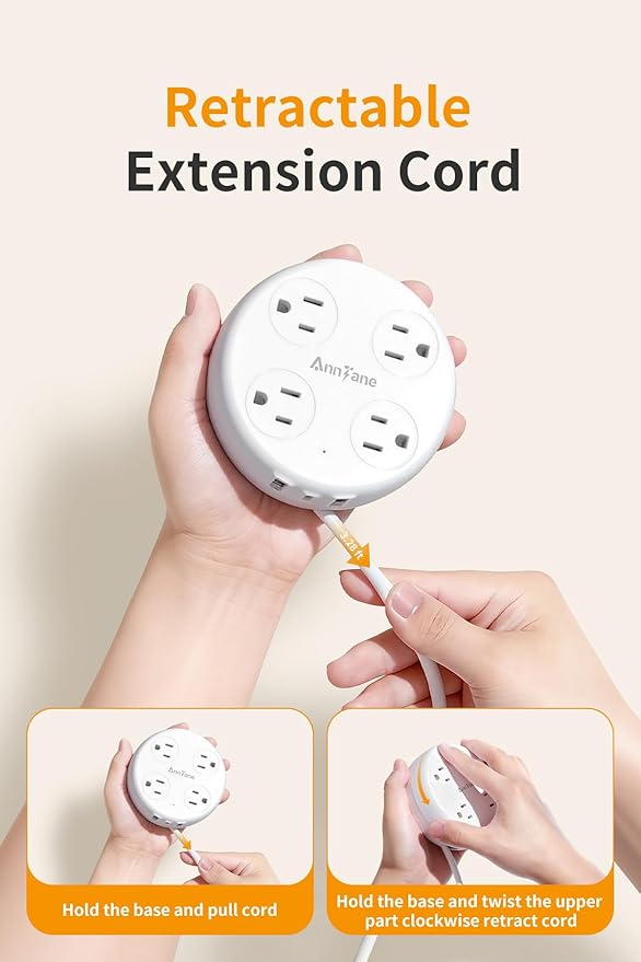 Italy Travel Adapter with USB C, US to Italy Plug Adapter with 4 Outlets 3 USB Ports, Type L Power Adapter for US to Chile Ethiopia Libya Syria Tunisia Uruguay (White)