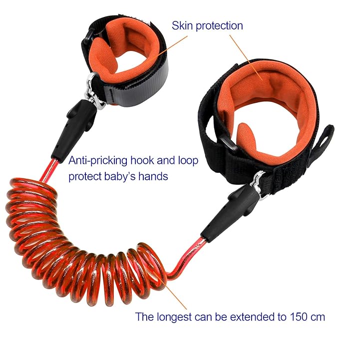 Blisstime Anti Lost Wrist Link Safety Wrist Link for Toddlers, Babies & Kids