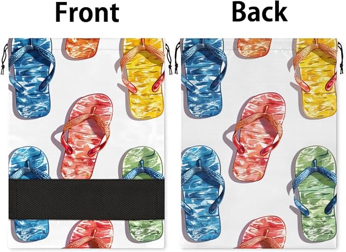 Slippers Travel Shoe Bag Waterproof Portable Shoe Bags for Storage with Drawstring Breathable Mesh Washing Organizer for Laundry Sneakers Boots Dance Shoes