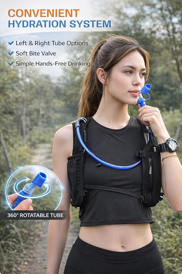 Personalized Hydration Running Vest Backpack, Custom Logo Text Lightweight Pack for Marathon & Trail Run