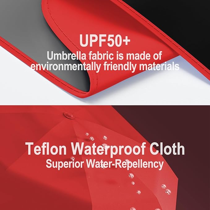Windproof Mini Travel Folding Umbrella - UPF 50+ Sun & Rain Protection, Small Compact Lightweight Design Fits in Pocket or Bag, Eco-Friendly Fabric Wallet Umbrella for Commuter, Men Women Boys Girls