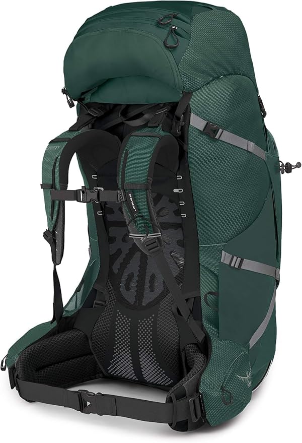 Osprey Aether Plus 100L Men's Backpacking Backpack, Axo Green, L/XL