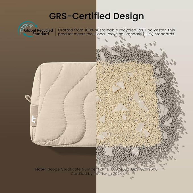 tomtoc Electronics Organizer Travel Case, Soft Puffy Organizer Bag Birthday Christmas Gifts Travel Essentials for Women Girls, Portable Accessory Tech Pouch Storage for Charger, Cord, Cable, Phone