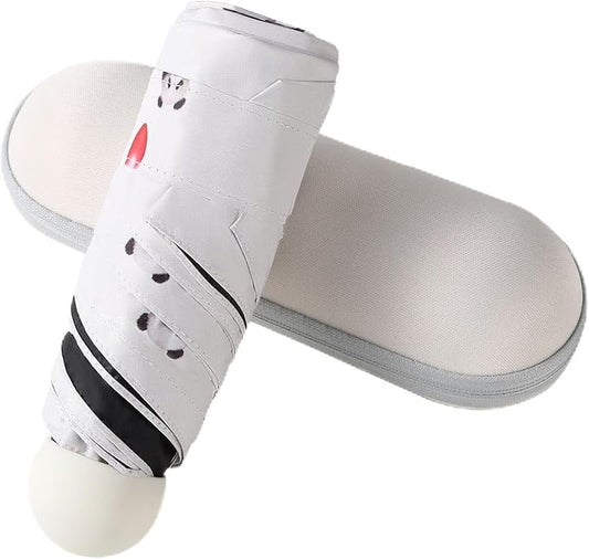 BAODINI Travel Mini Umbrella for Purse With Case Small Compact UV Sun Protection Sun Lightweight Tiny Pocket Umbrella for Women Kids and Men