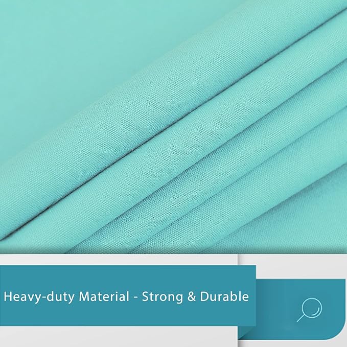 LOLOMLO Extra Large Canvas Laundry Bags with Handles & Drawstring Closure, Heavy Duty Tears Resistant Clothes Storage Travel Bags,25.5"x34",Lake Blue