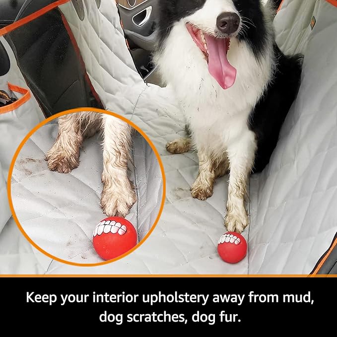 iBuddy Dog Seat Covers for Trucks 100% Waterproof Car Hammock for Truck Back Seat Durable X-Large Dog Seat Cover Against Dirt and Fur Machine Washable Pet Seat Cover for Trucks and Large SUVs