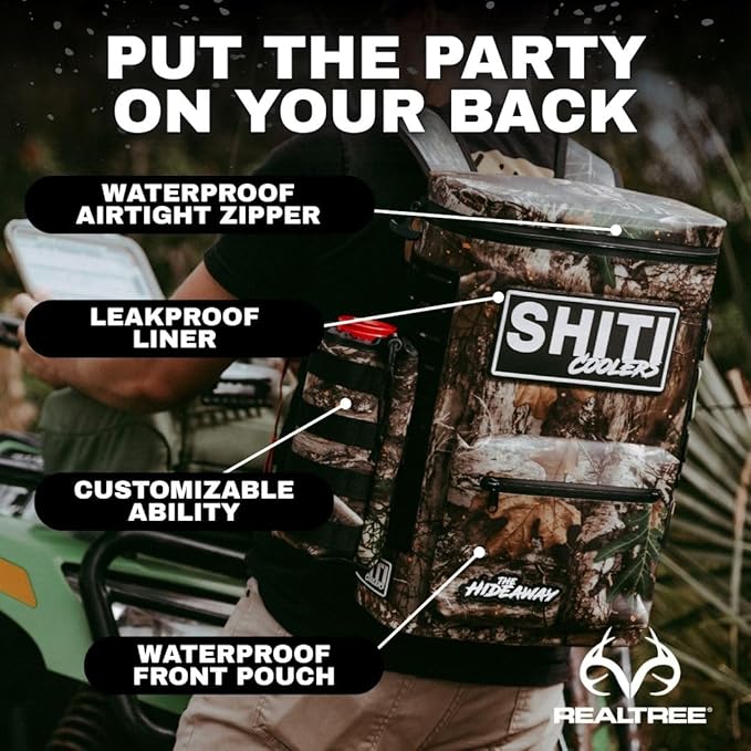 SHITI Coolers Cooler for Camping, Travel, Beach, Soft Lunch Box for Food, Drinks & Ice, Portable, Waterproof 24 Hr Insulated Bag with Shoulder Straps, Customizable