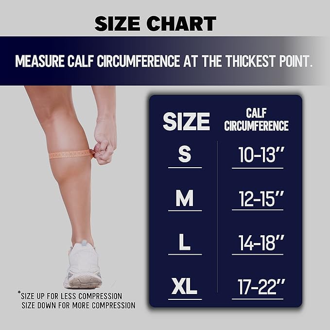 Thoxcare Calf Compression Sleeve for Men Women (1 Pair), Leg Support Footless Compression Socks for Running - Shin Splint Varicose Veins Swelling & Pain Relief, Black/Gray, Small