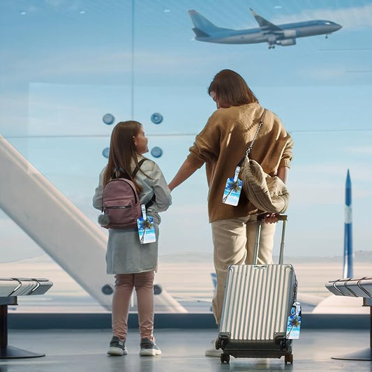 4 Pack Luggage Tag for Suitcases TSA Approved, Leather Suitcase Tags Identifiers, Cute Bag Name Travel Tags ID Labels for Women Men Cruise Airport Luggage Travel Essentials by Sodsay