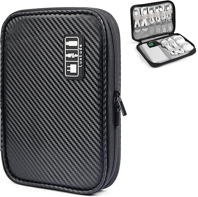 Luxtude Cord Organizer Travel, Cable Organizer Bag, Portable Electronics Organizer, Travel Essentials for Cord Storage/Charger Storage/Cable Storage
