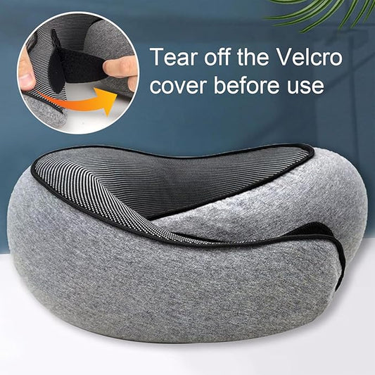 2PC Travel Pillow,Travel Neck Pillow,Travel Pillows for Airplanes,Memory Foam Travel Pillow Neck Pillow for Traveling Suitable for Airplanes,Offices and Cars (Dark Gray)