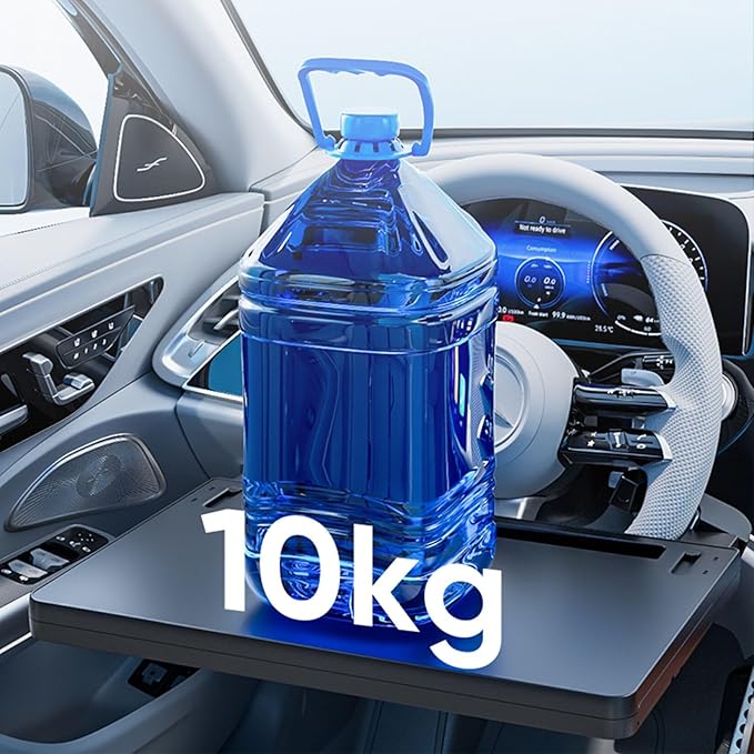 Steering Wheel Tray Desk with Expandable Trays, Steering Wheel Table Food Tray for Front Seat Eating Dinning Working, Adjustable Laptop Tray for Car