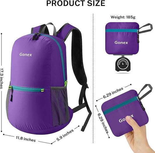 Gonex Ultra Lightweight Packable Backpack 20L Daypack Handy Foldable Camping Outdoor Travel Cycling Backpacking