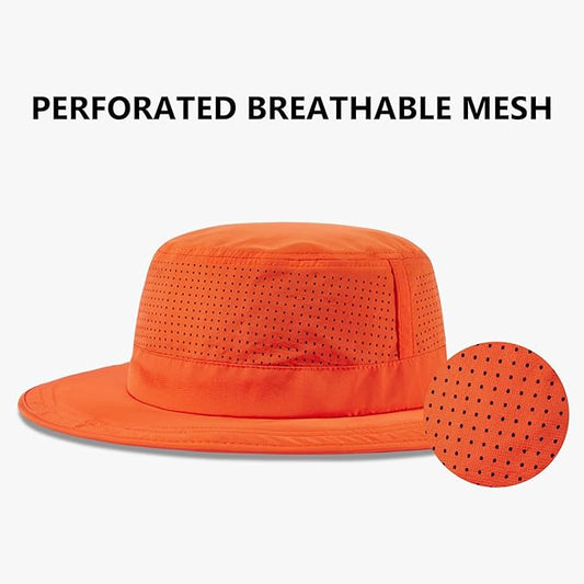 UPF 50+ Bucket Sun Hat with Laser Perforated Mesh Cooling Adjustable Breathable Lightweight for Outdoor Men Women