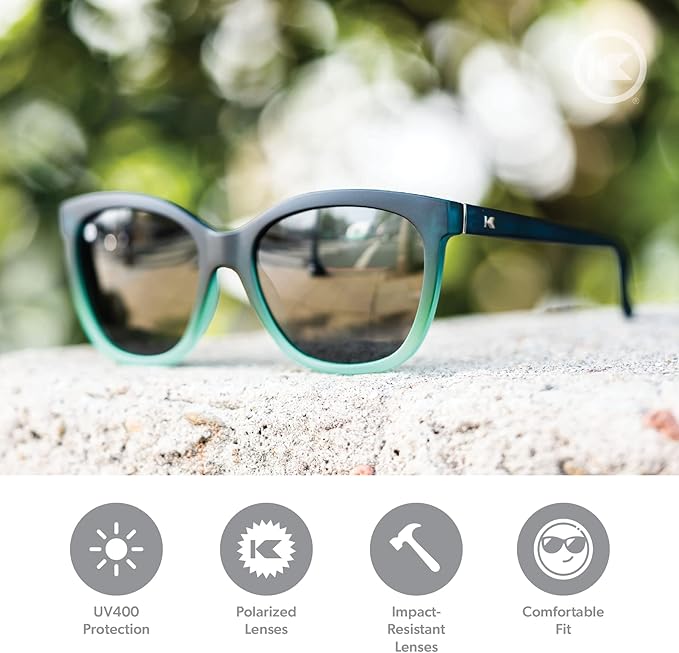 Knockaround Deja Views Polarized Sunglasses for Women - Impact Resistant Lenses & Full UV400 Protection