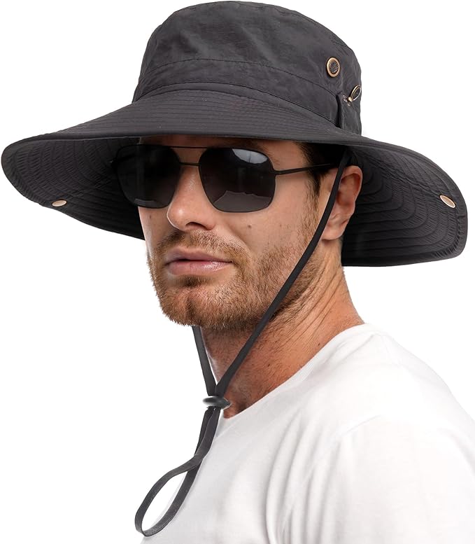 FURTALK Sun Hats for Men Fishing Hat UPF 80+ Foldable Wide Brim Outdoor Hiking Beach Summer Hats