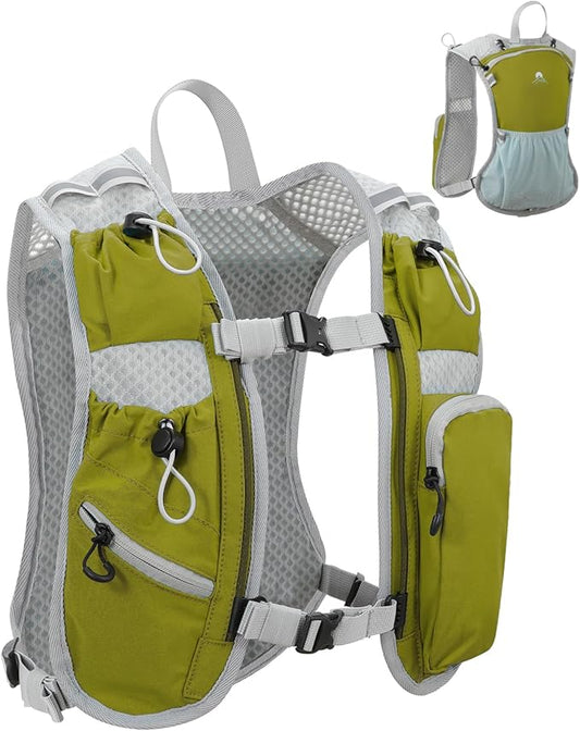 Running Vest for Women and Men, Hydration Running Backpack, Runners Vest, Hydration Vest, with Front Phone Holder, Adjustable Chest and Waist Strap