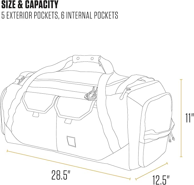 Carhartt Heavy Haul Utility Duffel Bag's, Water-Resistant Packable Bag for Jobsite, Gym, and Travel