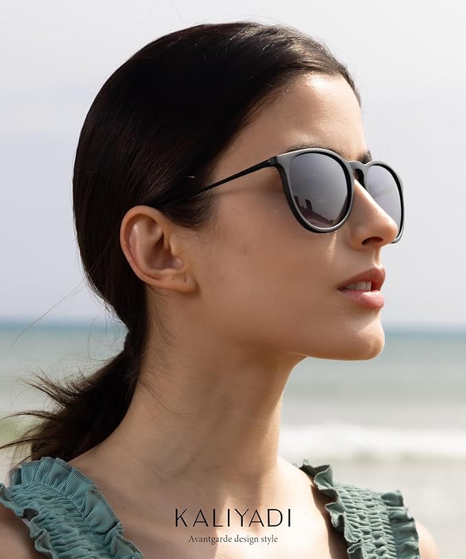 KALIYADI Sunglasses Womens Polarized Womens-Sunglasses: Trendy Sun Glasses with UV400 Retro Style for Party Beach Shopping