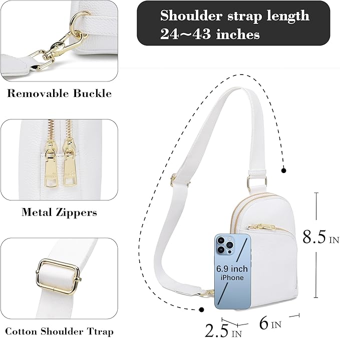 INICAT RFID Blocking Sling Bag Anti Theft Crossbody Bags Women Valentine's Day Gifts Travel Purses Vegan Leather