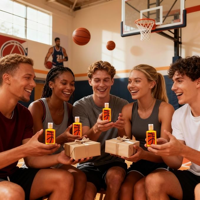 50 Pcs Basketball Mini Hand Sanitizer Bulk Travel Size Small Hand Sanitizer 1 Fl oz for Basketball Party Supplies Team Players Senior Night Sports Birthday Gifts