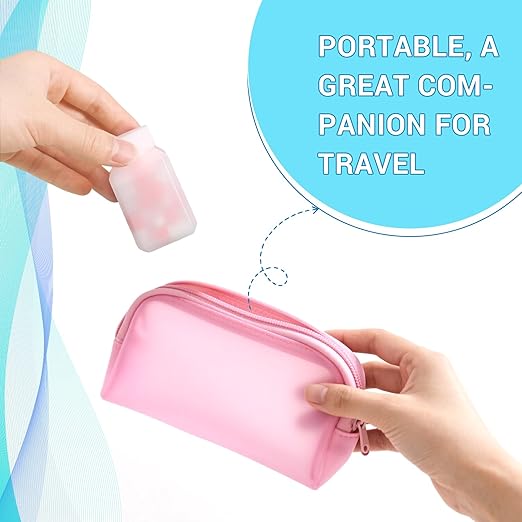 2oz Leak Proof Plastic Bottles with Caps, Laboratory Reagent Bottle, Reusable Small Pill Storage Containers for Travel, Classrooms, Home (6 pack translucent)