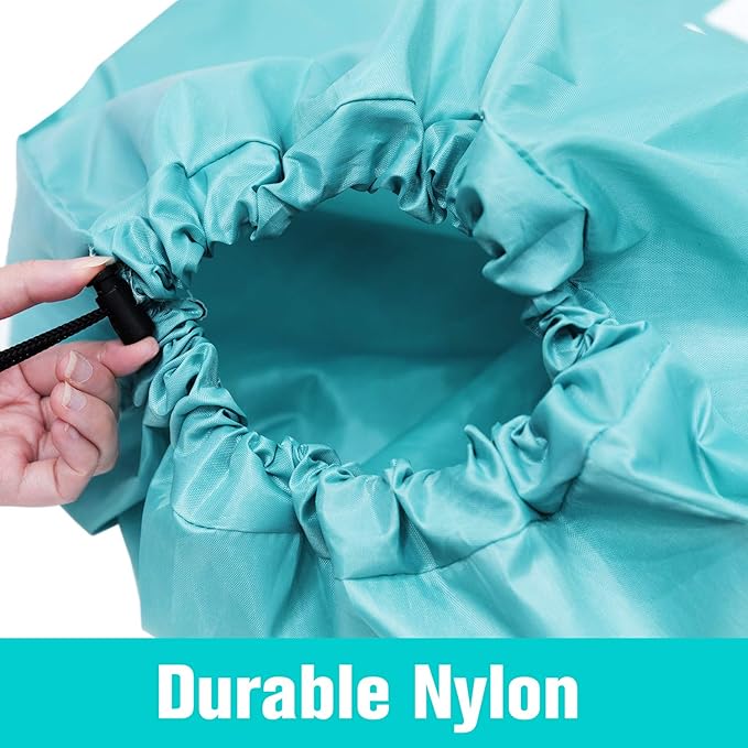 Sylfairy 2 Pack Extra Large Travel Laundry Bag, Dirty Clothes Organizer with Drawstring,Heavy Duty Travel Laundry Bags,Easy Fit a Laundry Hamper Travel Essentials (Pink+Blue, 24" x 36")