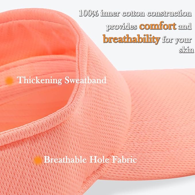 Sun Visor Hat Adjustable Velcro Outdoor Sports Cap for Men Women Adults