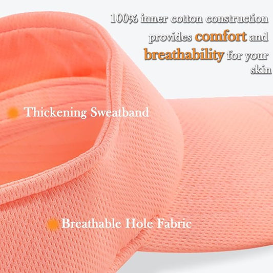 Sun Visor Hat Adjustable Velcro Outdoor Sports Cap for Men Women Adults