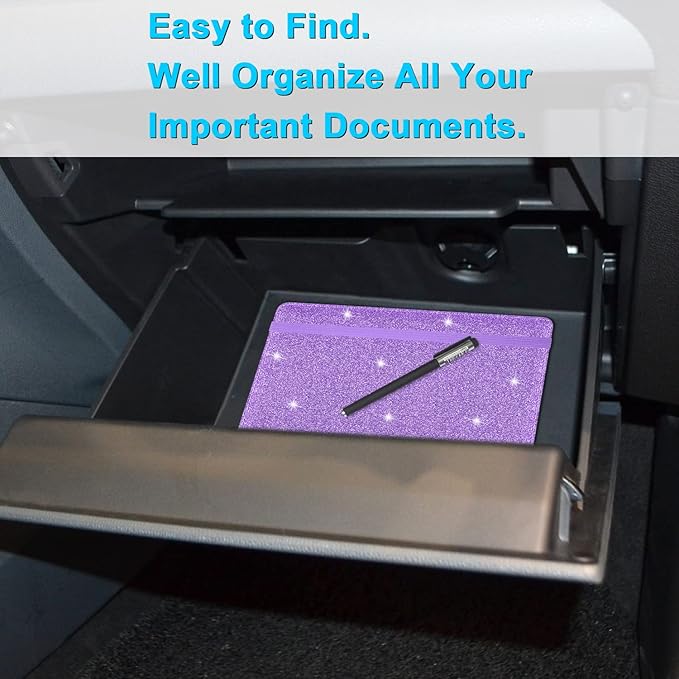 Wisdompro Car Document Holder Organiser, PU Leather Vehicle Insurance and Registration Holders Wallet Case for ID Card, Driving Licence, Key Contact Information Cards