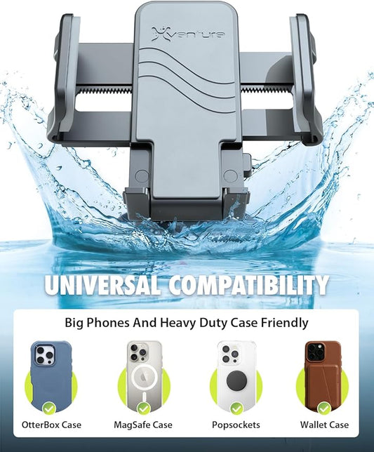 Bracketron Griplox Waterproof Suction Cup Mount Boat Phone Holder Phone Mount for Boats Kayak Sailing Marine Boating Marina