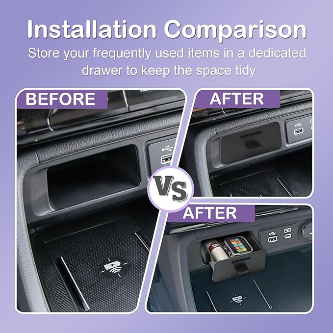 RUNROAD Dashboard Storage Organizer Tray Compatible with 2026 Honda Passport Accessories, Center Console Organizer Armrest Drawer