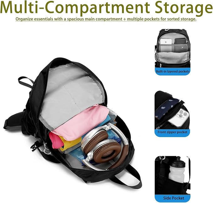 OLEMA Hiking Backpack, 25L Lightweight Travel Backpacks,Camping Daypack for Outdoor Sports,Lightweight Travel Camping Backpack for Men Women