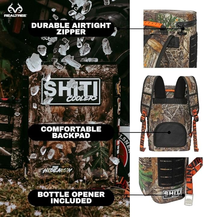 SHITI Coolers Cooler for Camping, Travel, Beach, Soft Lunch Box for Food, Drinks & Ice, Portable, Waterproof 24 Hr Insulated Bag with Shoulder Straps, Customizable