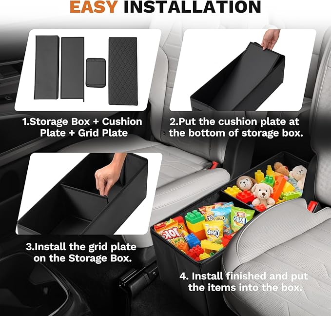 Shademax Car Seat Organizer for Kia Telluride 2020-2025 2026 Accessories, Telluride Backseat Organizer Car Console Organizer for Kids Toys, Baby Supplies, Dog Toys, Snack Organizer, Travel Storage Box