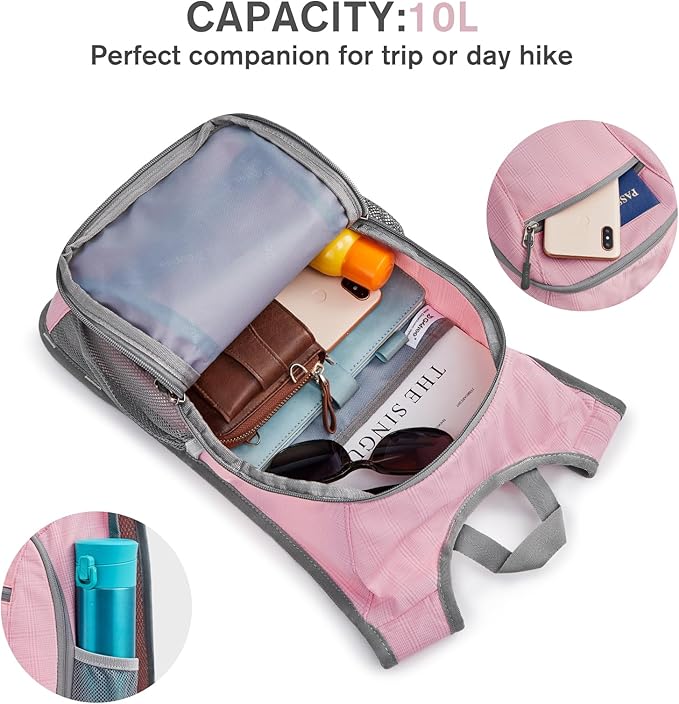 G4Free 10L/15L Hiking Backpack Lightweight Packable Hiking Daypack Small Travel Outdoor Foldable Shoulder Bag