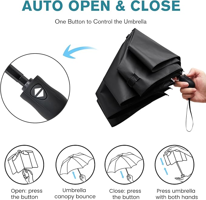 G4Free Mini Ultralight Umbrella UPF 50+ UV Protection Compact Lightweight Travel Umbrella Super Slim Small Portable Automatic Open and Close,40 Inch