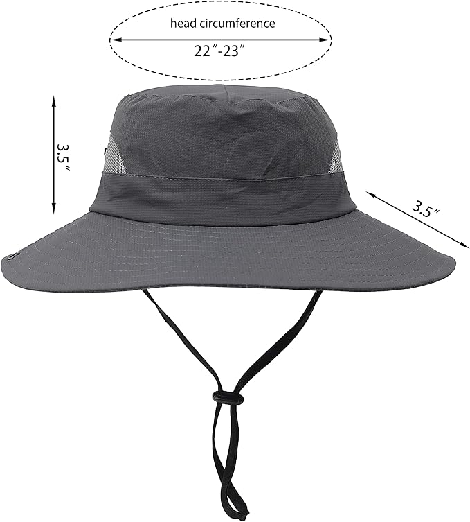 Womens Summer Sun Hat Beach Hat Wide Brim Outdoor UV Protection Hat Foldable Cool Mesh Ponytail Bucket Hat