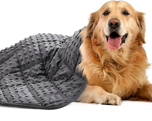 yescool Weighted Blanket for Dogs, 5 lb Thunder Blankets Shirt for Dogs, 36 x 48 inch Medium Puppy Blanket for 45-60lb, Weighted Pet Blankets for Thunderstorms, Fireworks and Construction Noise, Grey