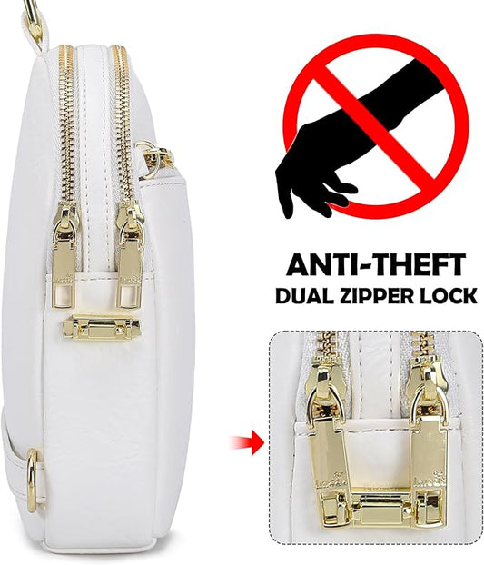 INICAT RFID Blocking Sling Bag Anti Theft Crossbody Bags Women Valentine's Day Gifts Travel Purses Vegan Leather