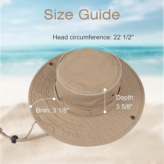 Bucket Hat Wide Brim UV Protection Sun Hat Boonie Hats Fishing Hiking Safari Outdoor Hats for Men and Women