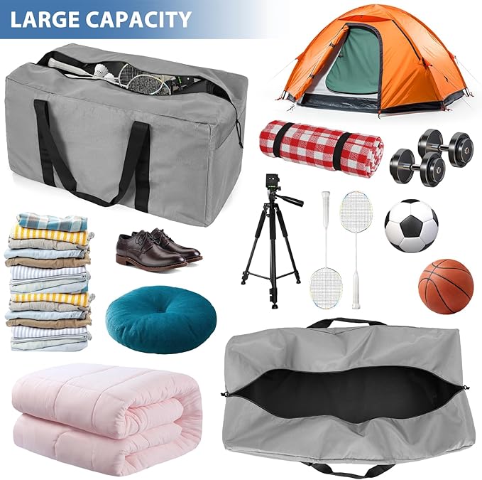 Extra Large Travel Duffle Bag, 120L Gear Bag for Men and Women, Storage Bag Ideal for Overnight Camping and Weekend Getaways