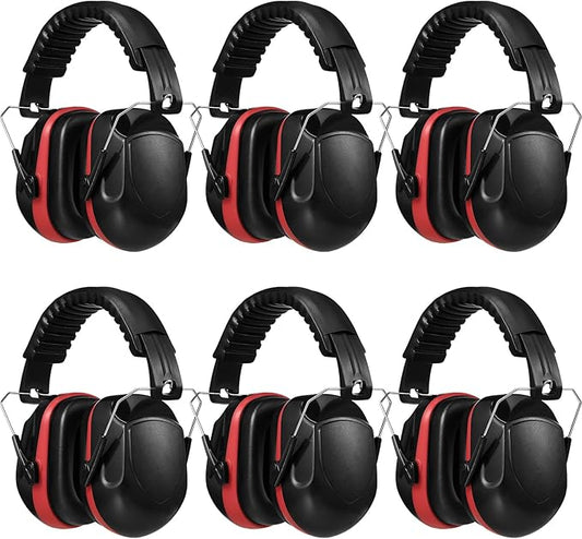 Yunsailing 6 Pcs Ear Protection Noise Reduction Headphones Nrr 28db Safety Hearing Ear Muffs Shooting Gun Range Mowing