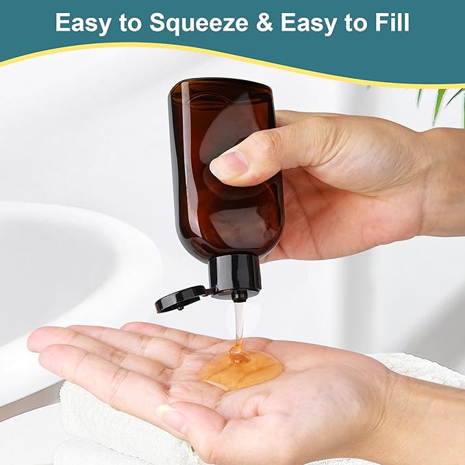 Cosywell Travel Bottles for Toiletries 8PCS 3.4oz TSA Approved Containers - Leak Proof Empty Lotion Bottles With Flip Cap for Shampoo and Toiletries