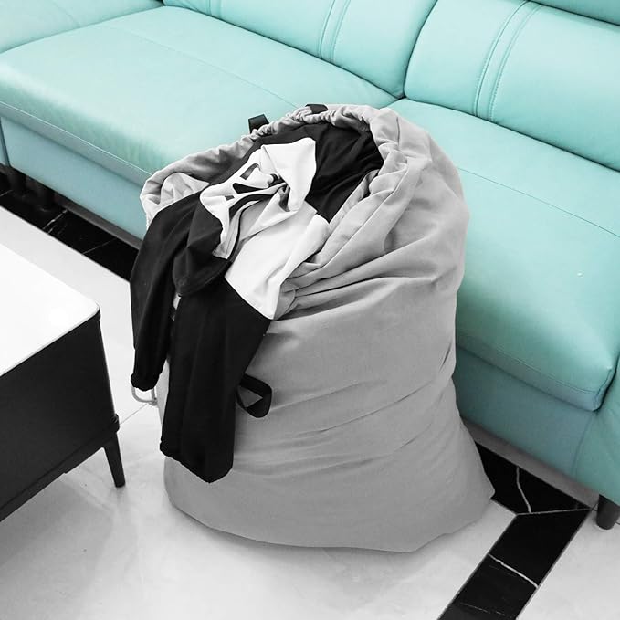 SWISSELITE Laundry Bag with Handle and Drawstring, Large Heavy Duty Laundry Bag, 28 x 40 Inches Travel Dirty Clothes Bag for Laundromat and Household