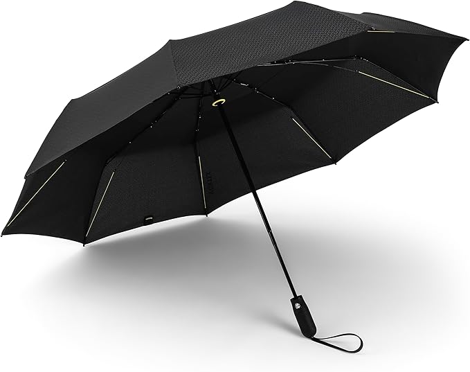 ShedRain Vortex V2 Automatic Compact Folding Windproof Travel Umbrella – Rain & Windproof Vented Double Canopy – Protect from Rain, Sun & Wind - Wind Tunnel Tested to 75 mph